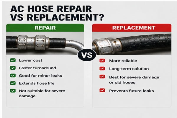 AC hose repair vs replacement decision